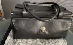 Torba lekarska skórzana czarna