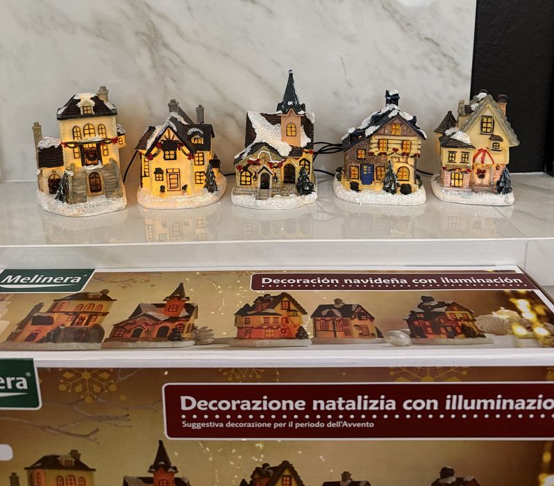 Будиночки керамічні різдвяні, новорічні прикраси