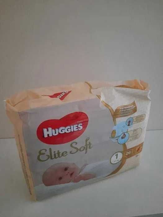 HUGGIES Elite Soft Newborn 1 (3-5kg) 26 sztuk