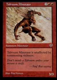 Magic the Gathering  - Talruum Minotaur  - Mirage Edition