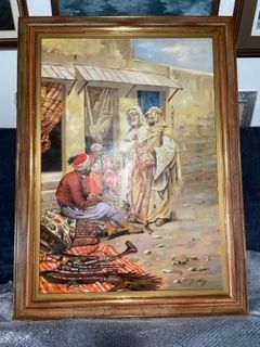 Quadro Said Ahmady - “Pechincha” óleo sobre tela - 70x100 - Muito bom estado