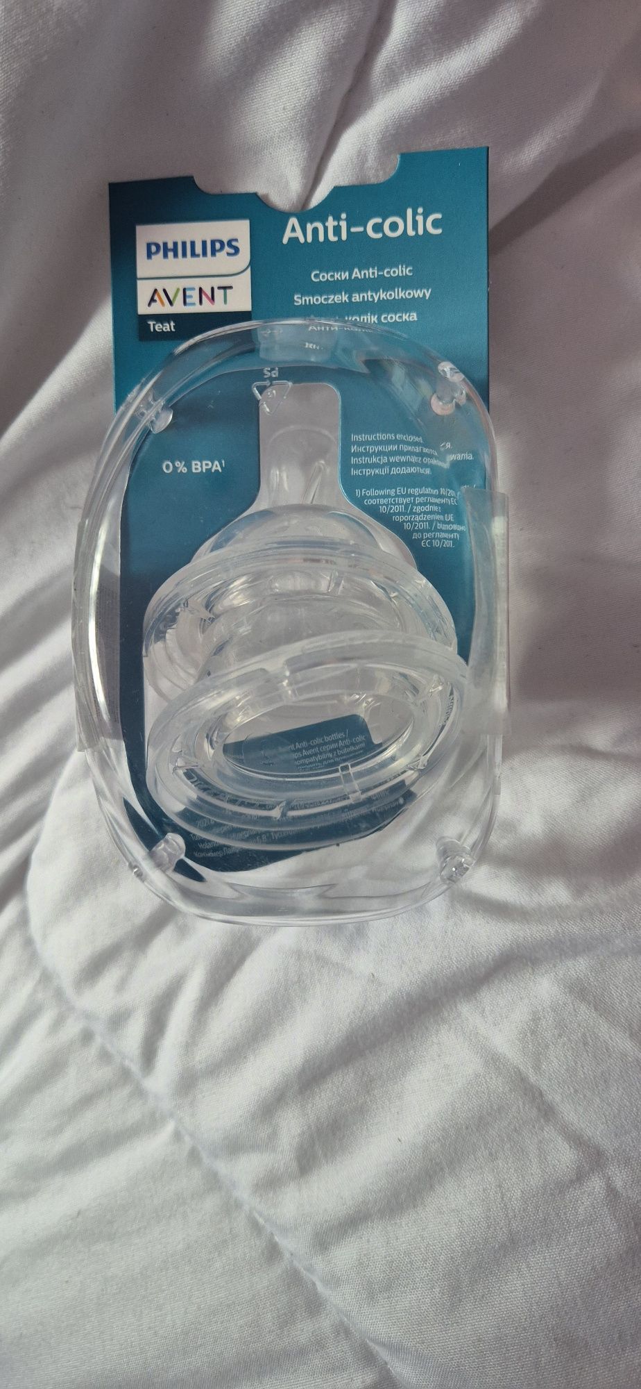 Nowy smoczek Avent x2 do butelek anti colic Classic 1+