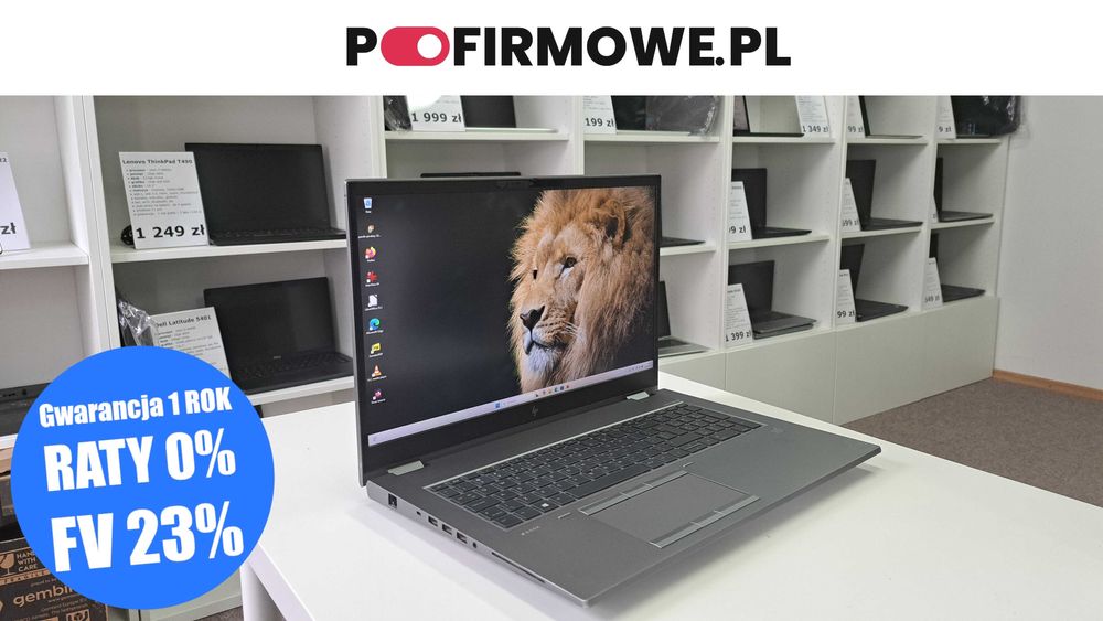 Profesjonalny HP ZBook Fury G7 17" i7-10gen 32GB 512SSD RTX 3000 6GB
