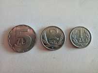 Monety 1990 1zł,2zł,5zł