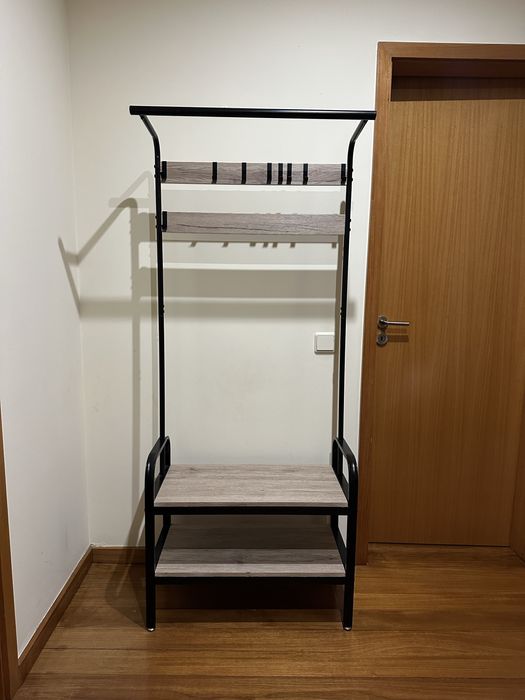 Bengaleiro madeira e preto