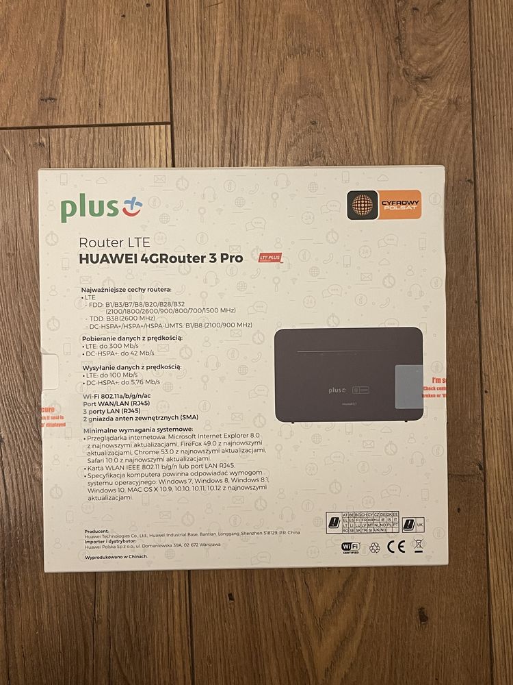 Router LTE HUAWEI 4GRouter 3 Pro NOWY 4x