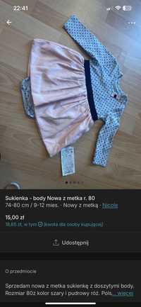 Body sukienka rozmiar 80