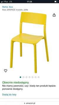 Krzesło Ikea żółte jadalnia