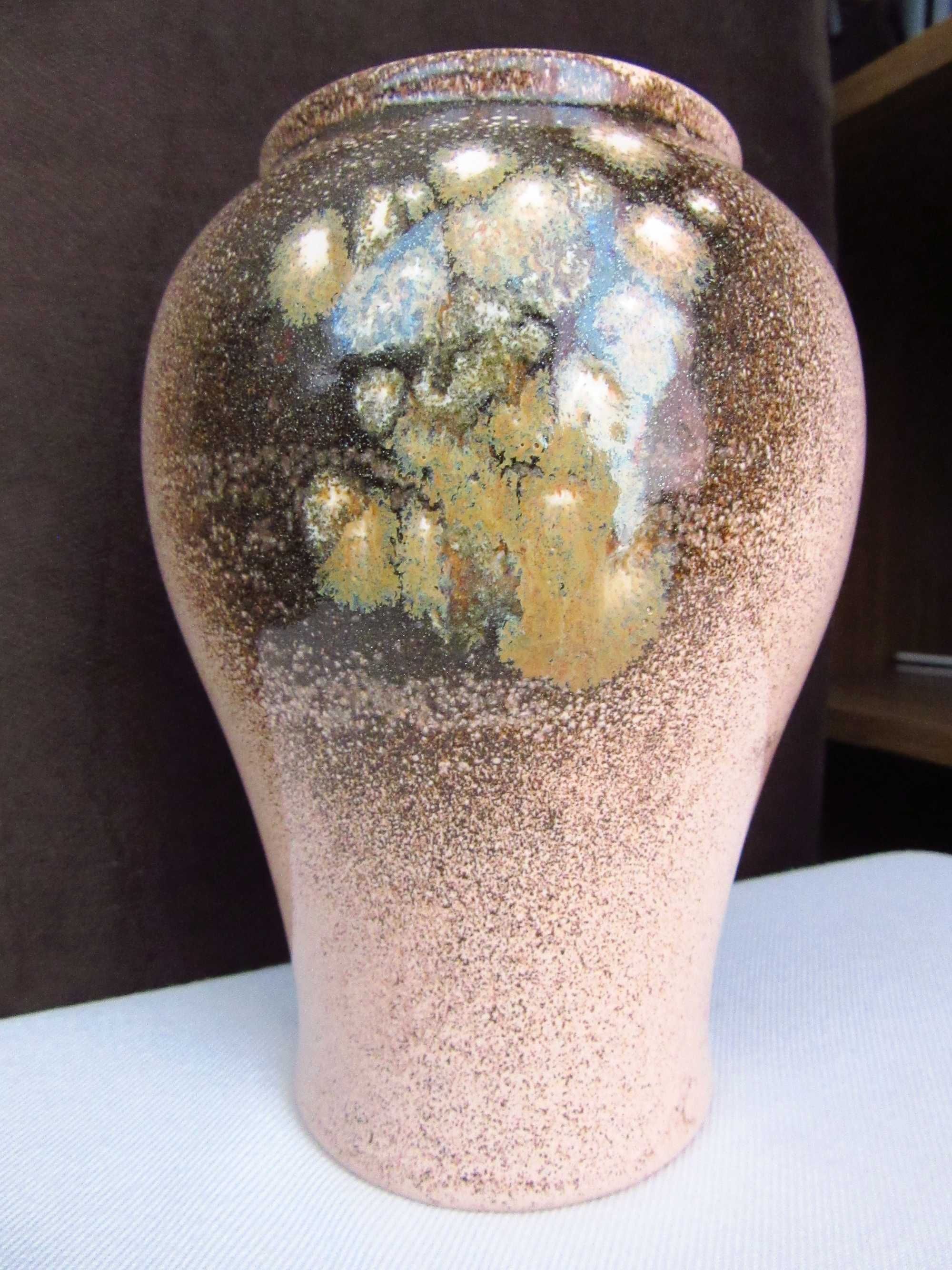 SILBERDISTEL wazon ceramiczny pudrowy róż 60e lata