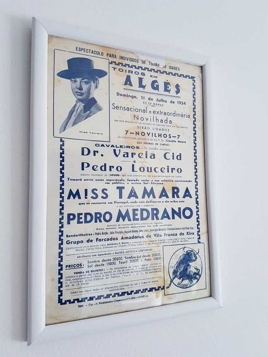 Cartazes antigos emoldurados tauromaquia tauromáquico tourada