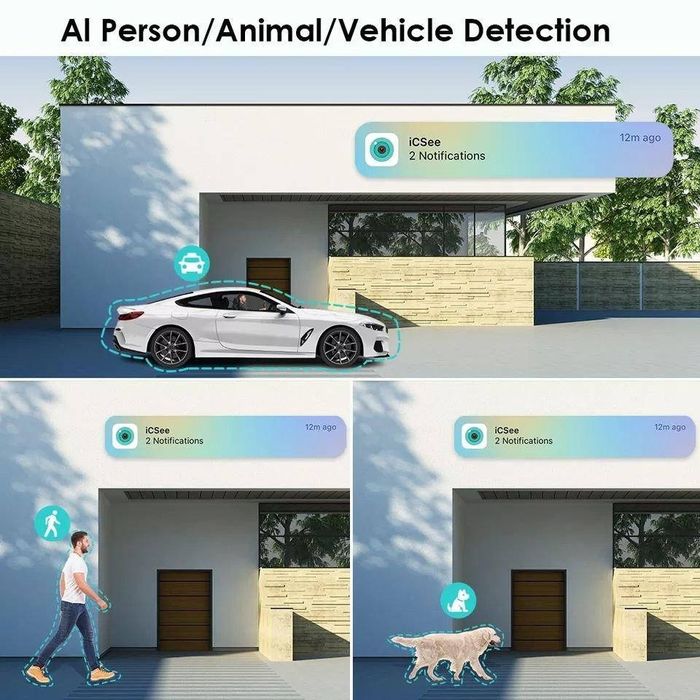 Вулична охоронна поворотна WIFI камера спостереження Besder P7S-8MP