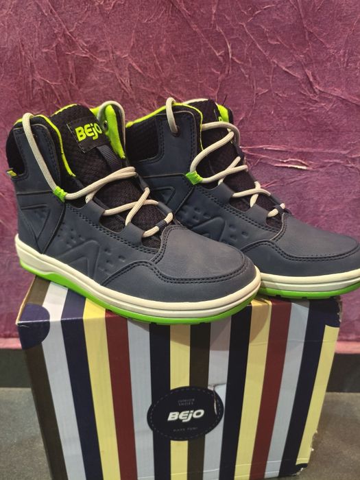 NOWE Buty zimowe Bejo r.34 ocieplane chłopięce granatowe