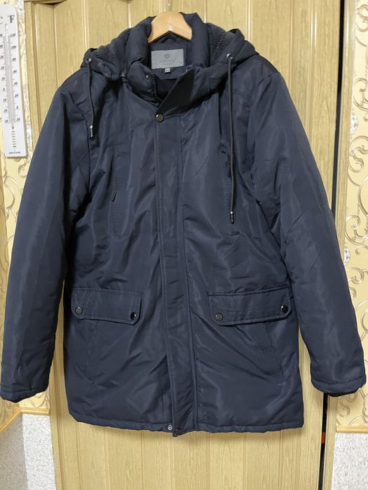 Зимова куртка чоловіча утеплена з капюшоном, 54-56 розміру