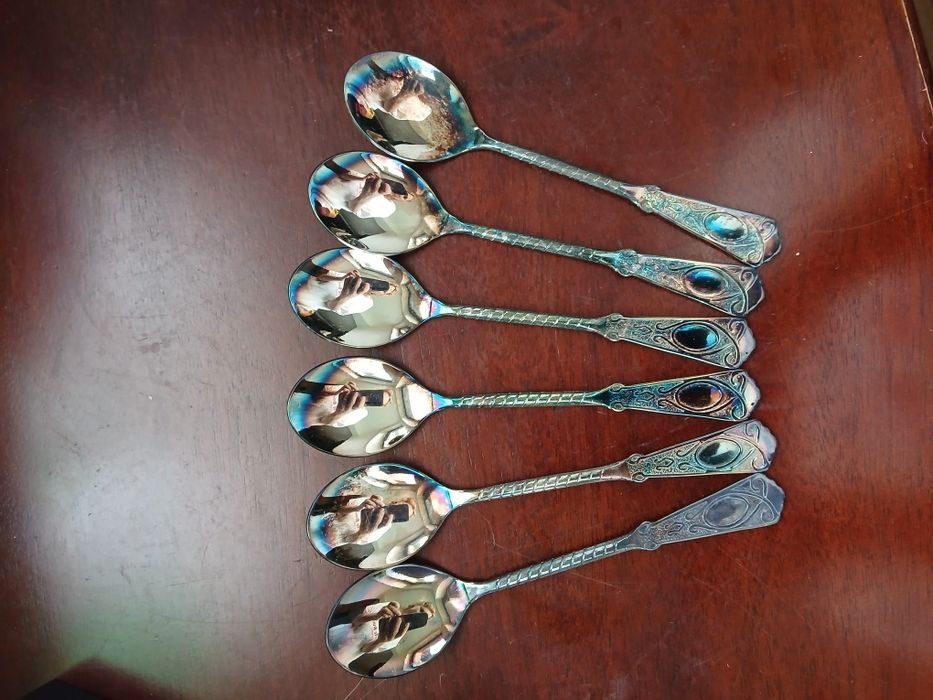 Jubiler PRL nieużywane łyżeczki do herbaty oryginalne pudełko