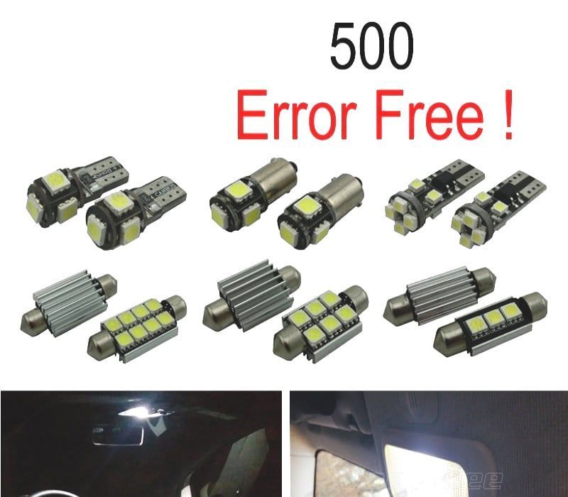 KIT COMPLETO 7 LAMPADAS LED INTERIOR PARA FIAT 500 07-17