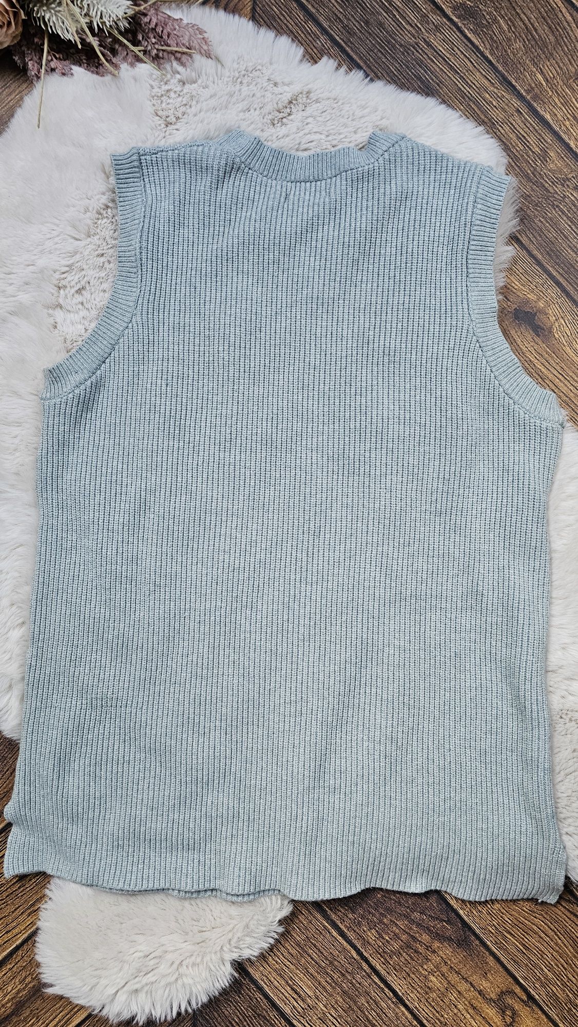 Bezrękawnik damski dzianinowy kamizelka r 42 XL Cotton Traders