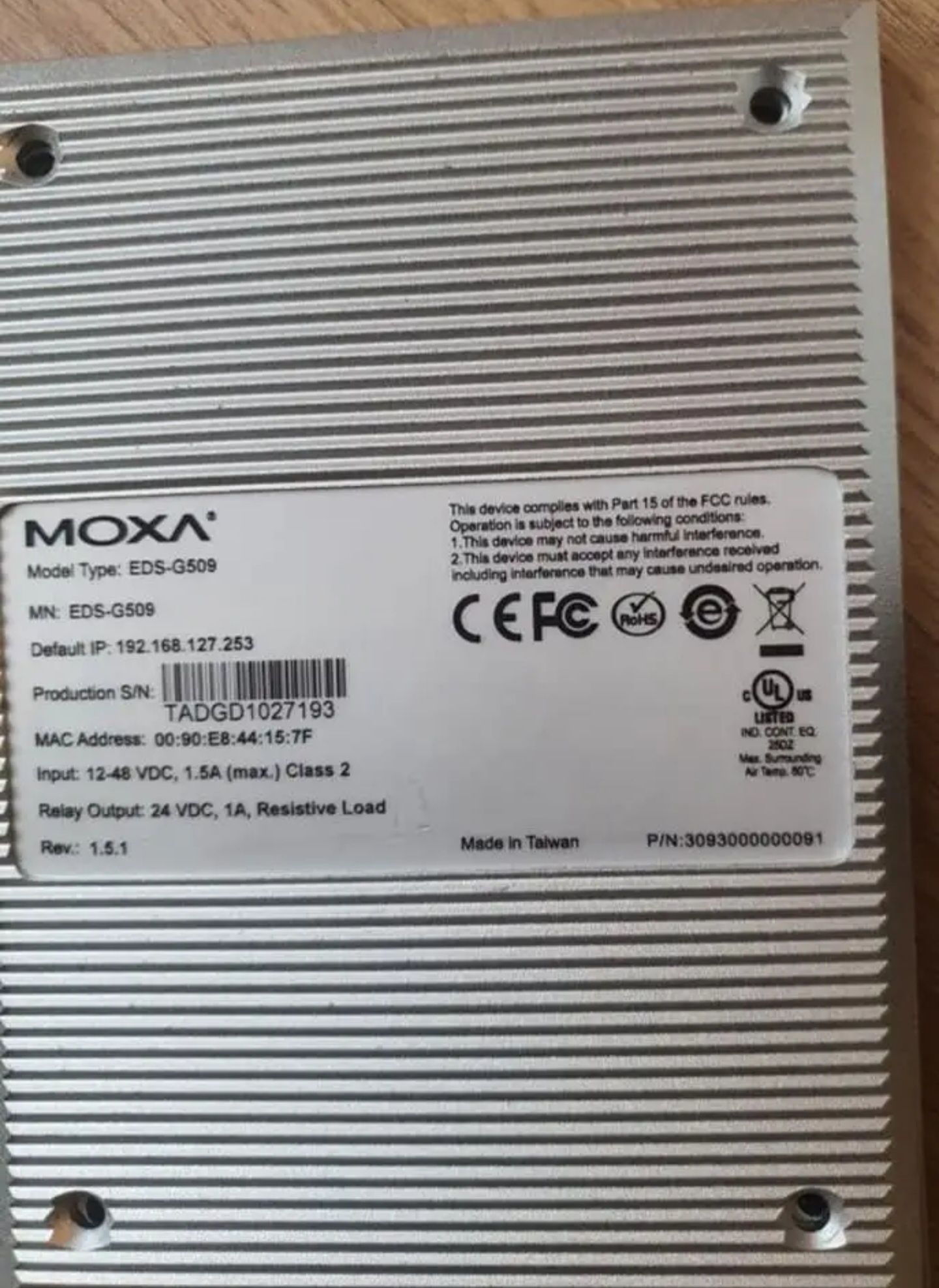Moxa Eds G509 switche 9 GB 4 sztuki