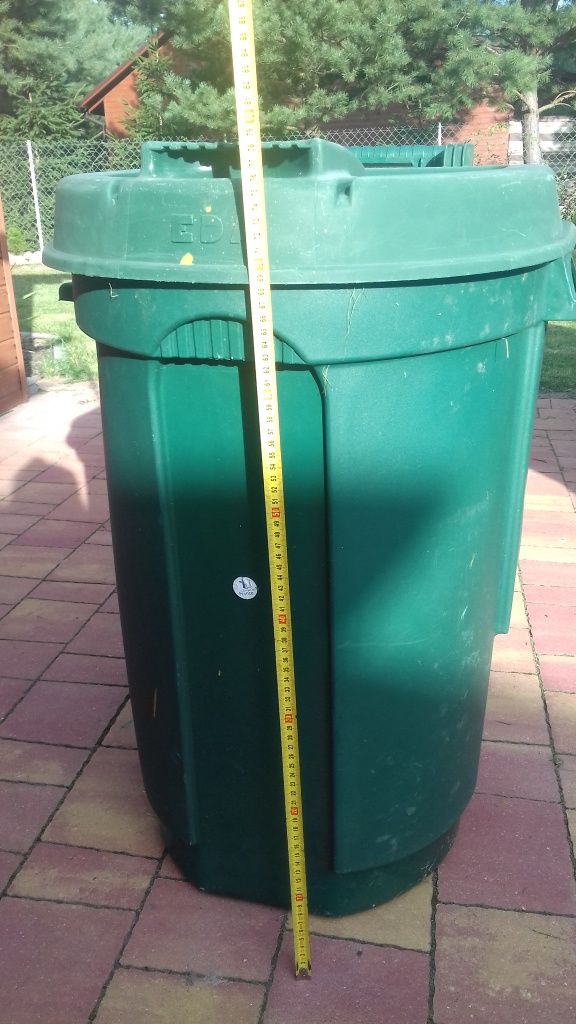 Kosz na śmieci,odpady,liście,pojemnik, kontener z pokrywą 110 L