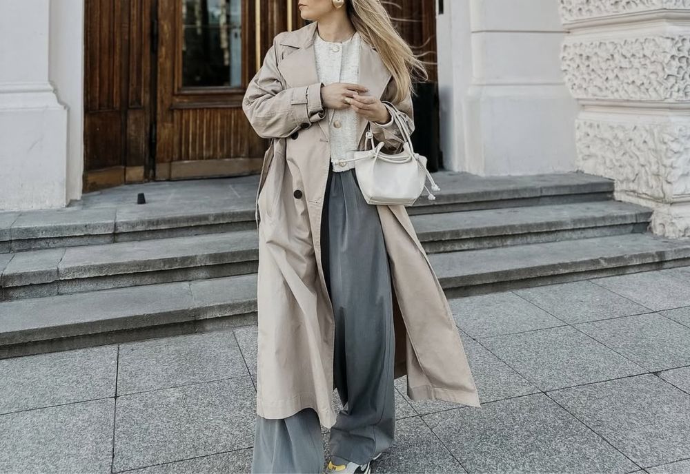 Długi trencz zara