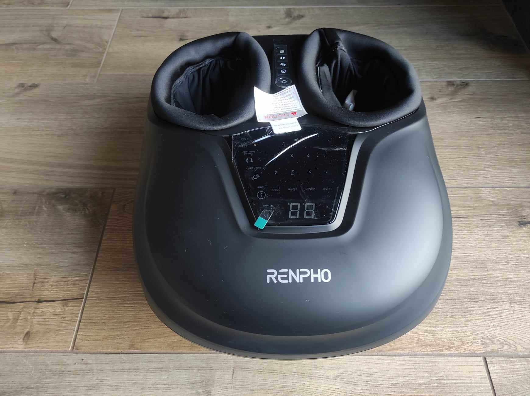 Czarny masażer do stóp z pilotem shiatsu Renpho RF-FM058R  3w1