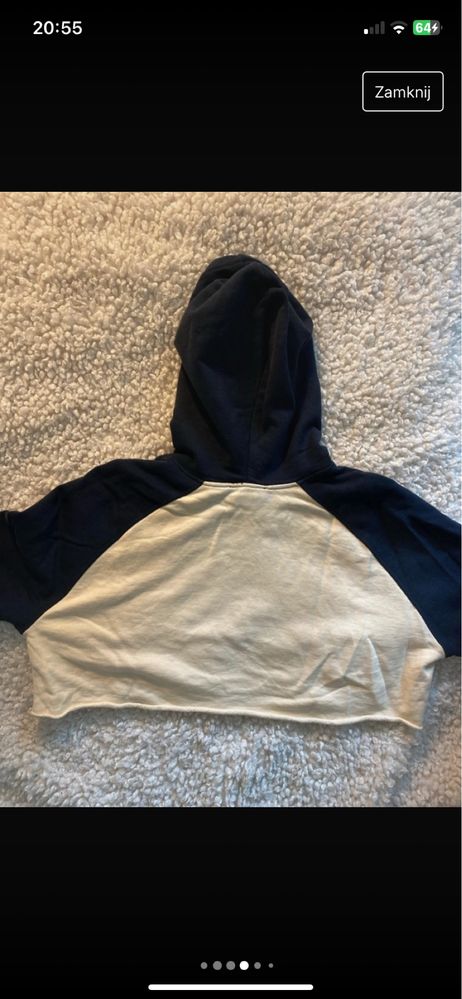 Bluza z kapturem o krótszym kroji z napisem Yale Zara r.M