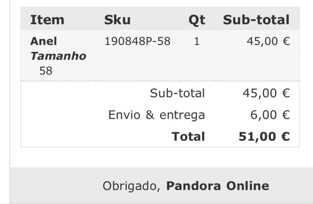 Anel Pandora Prata com pedra