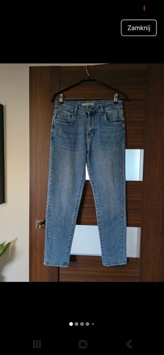 Jeansy mom slim fit M/L