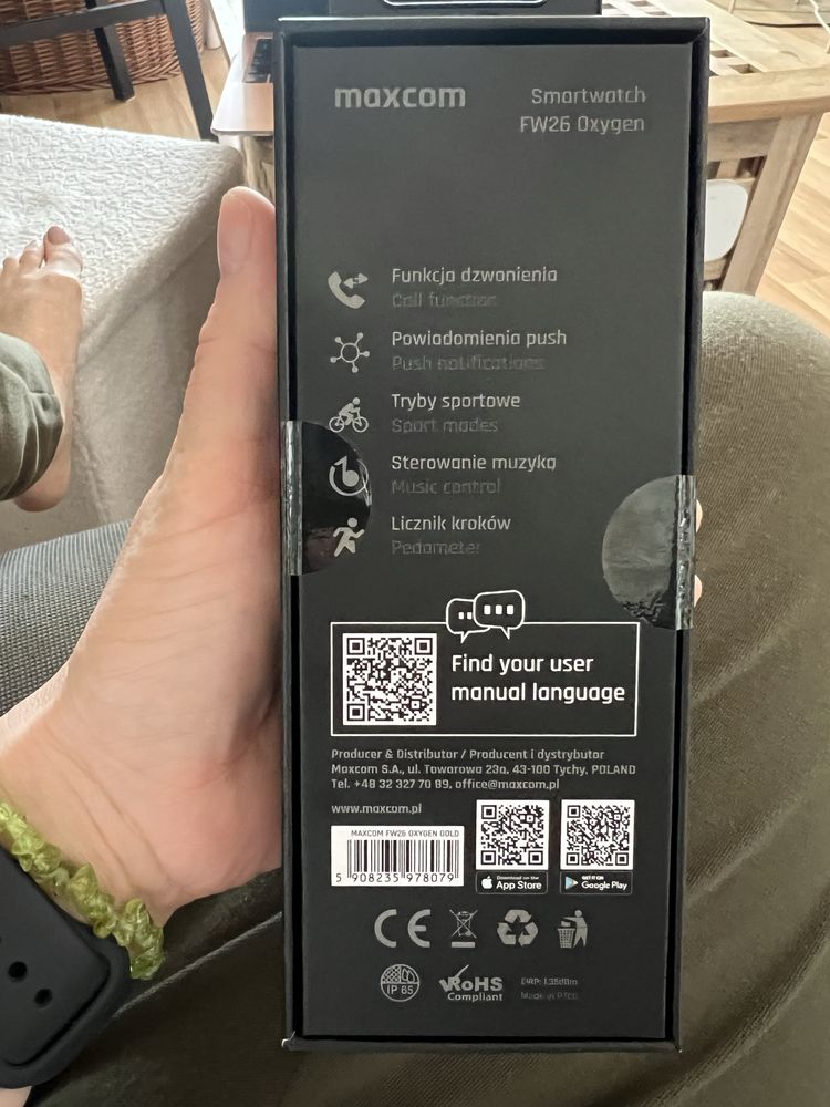 Smartwatch Maxcom FW26 Oxygen różowy NOWY