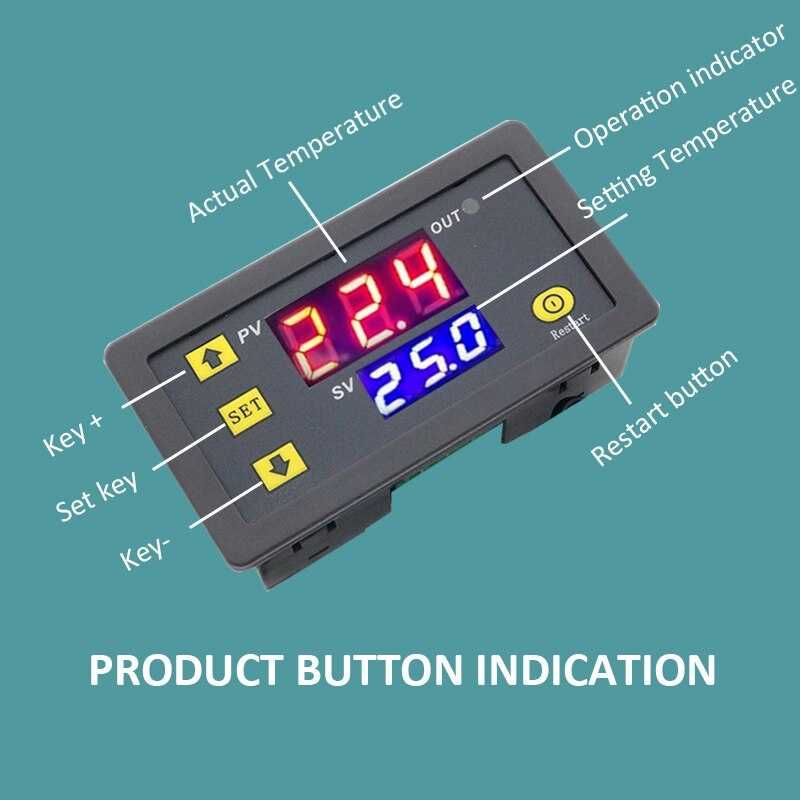 termostat ciepła chłodzenia regulator temperatury led 230v 12v