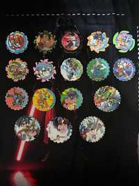 Tazos Beyblade spinners
