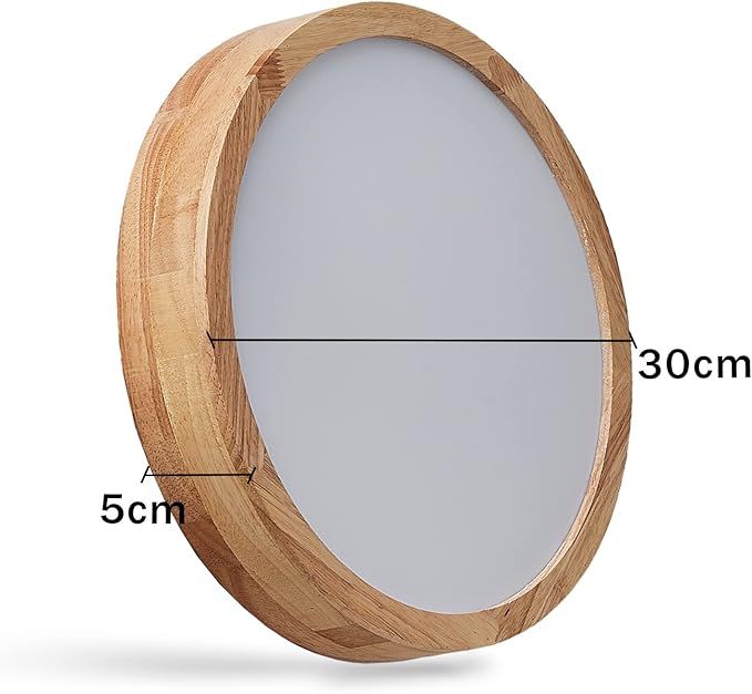 Lampa sufitowa LED Baerolc z dębu – Ciepła biel, 30 cm
