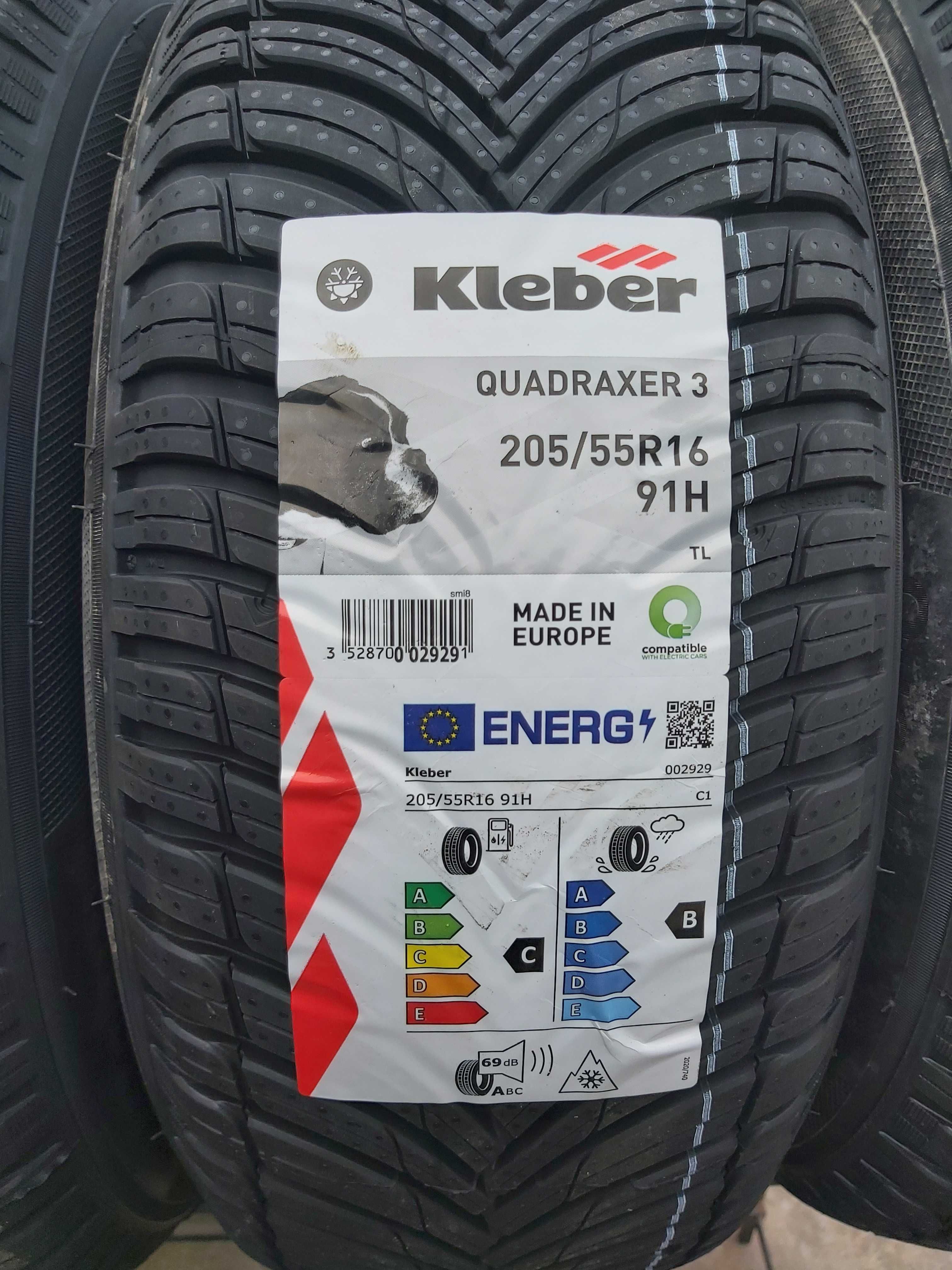 205/55R16 91H Kleber QUADRAXER 3 cztery nowe opony całoroczne