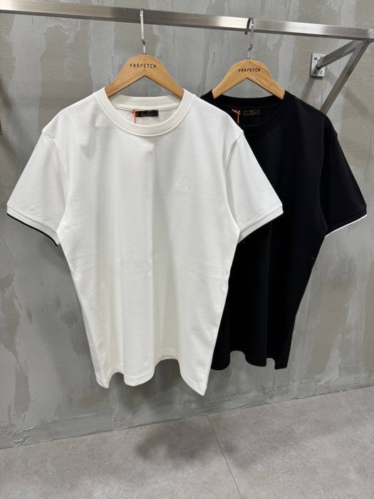 LORO PIANA футболка оверсайз мужская унисекс черная белая оригинал