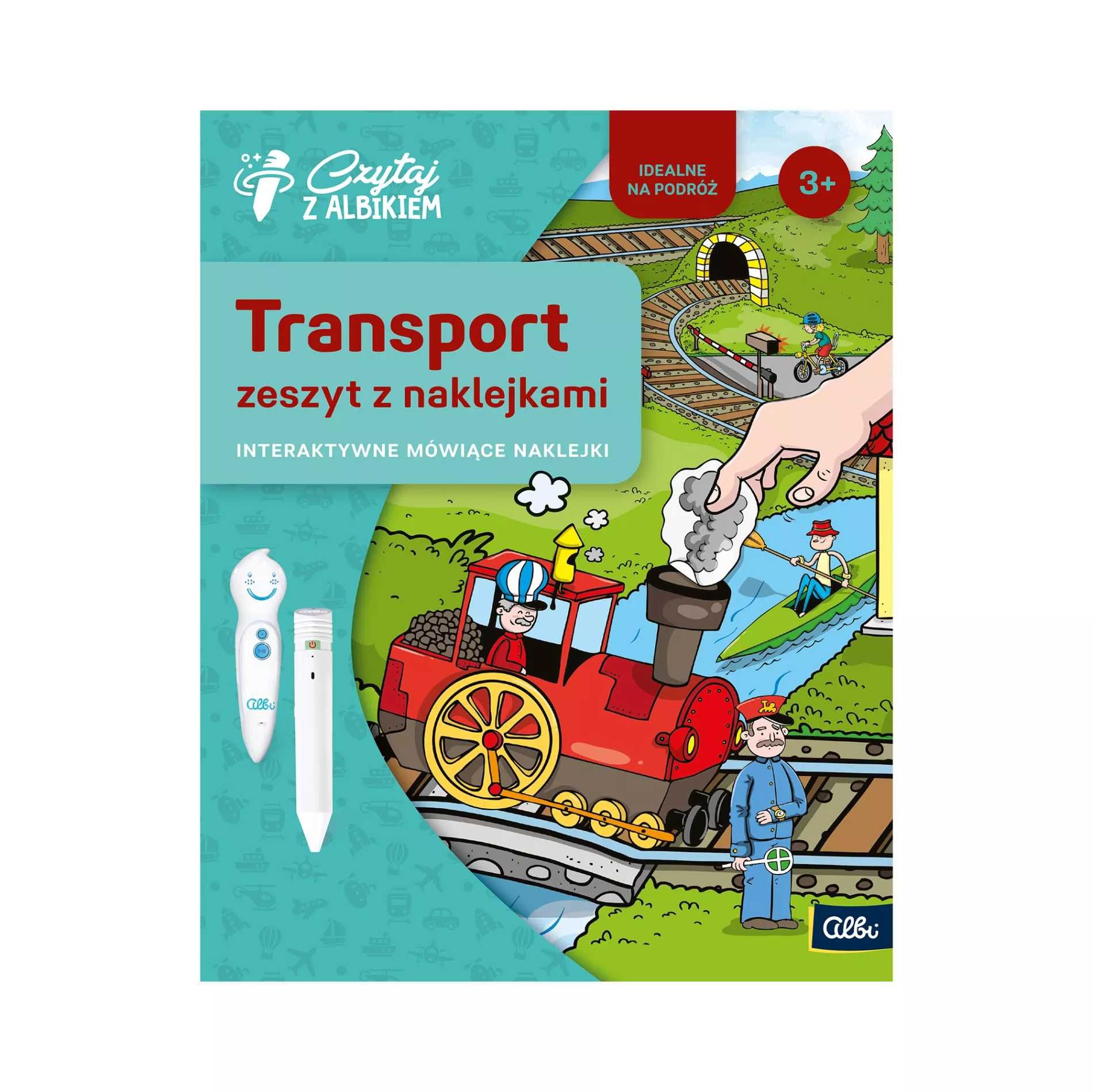 Czytaj z Albikiem ALBIK Interaktywny Zeszyt z Naklejkami TRANSPORT 3+