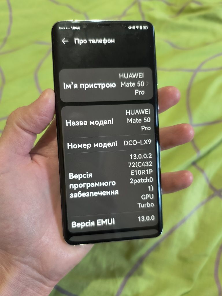 Huawei mate 50 pro 8/256 стан нового 2 сім камера космос