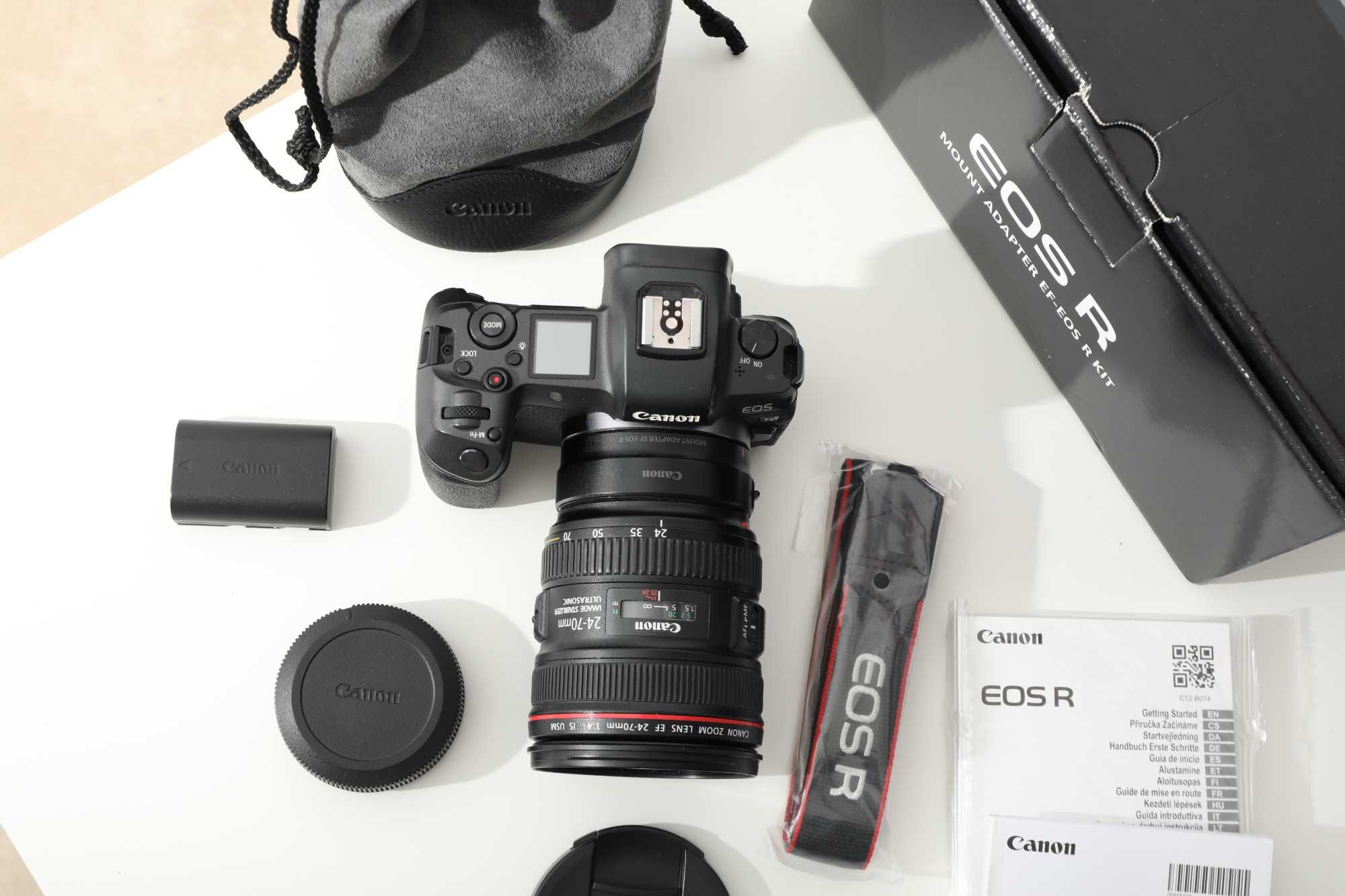 Canon EOS R + adapter + об'єктив 24-70 4.0 L macro