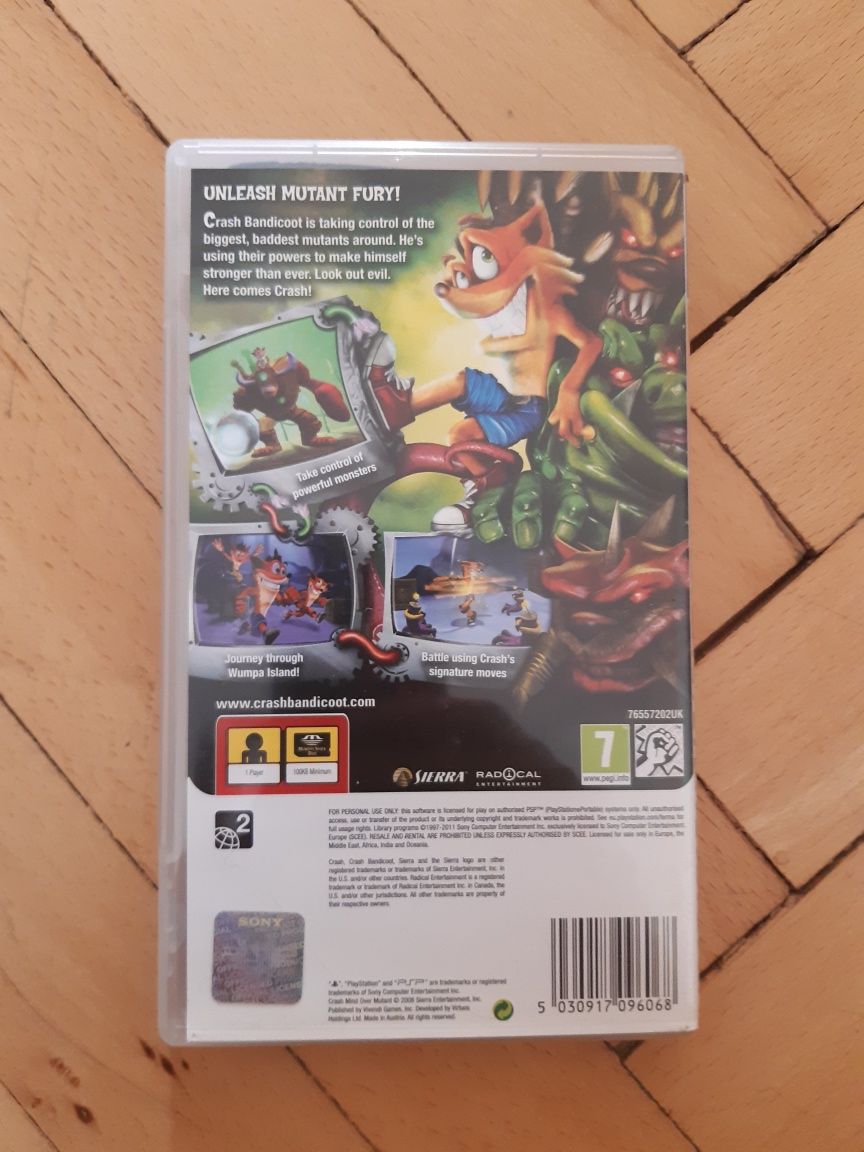 Gra na konsolę PSP Crash Mind over mutant