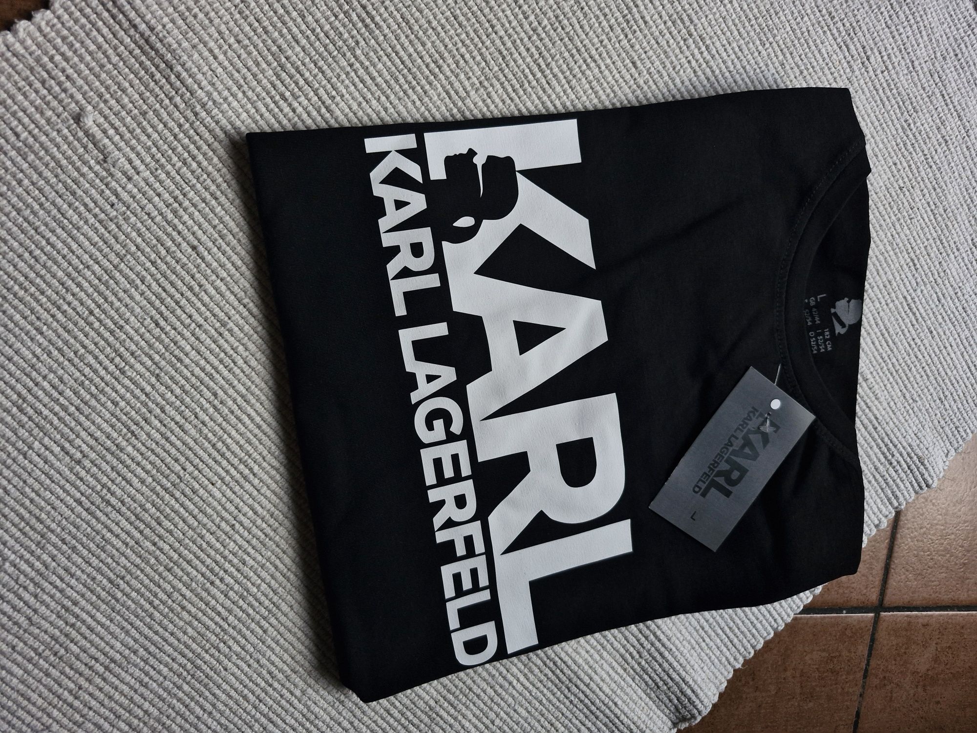 Nowa koszulka męska bawełna tshirt metki prezent L dzień ojca  karl