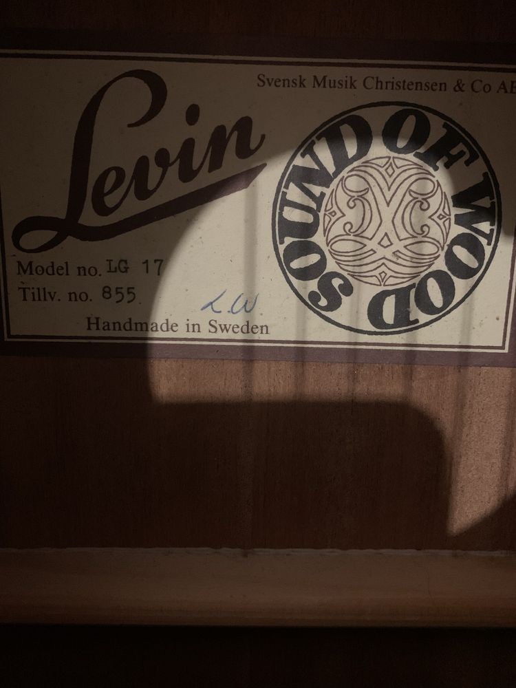 Stara gitara klasyczna Levin LG-17 lata 70 lite drewno