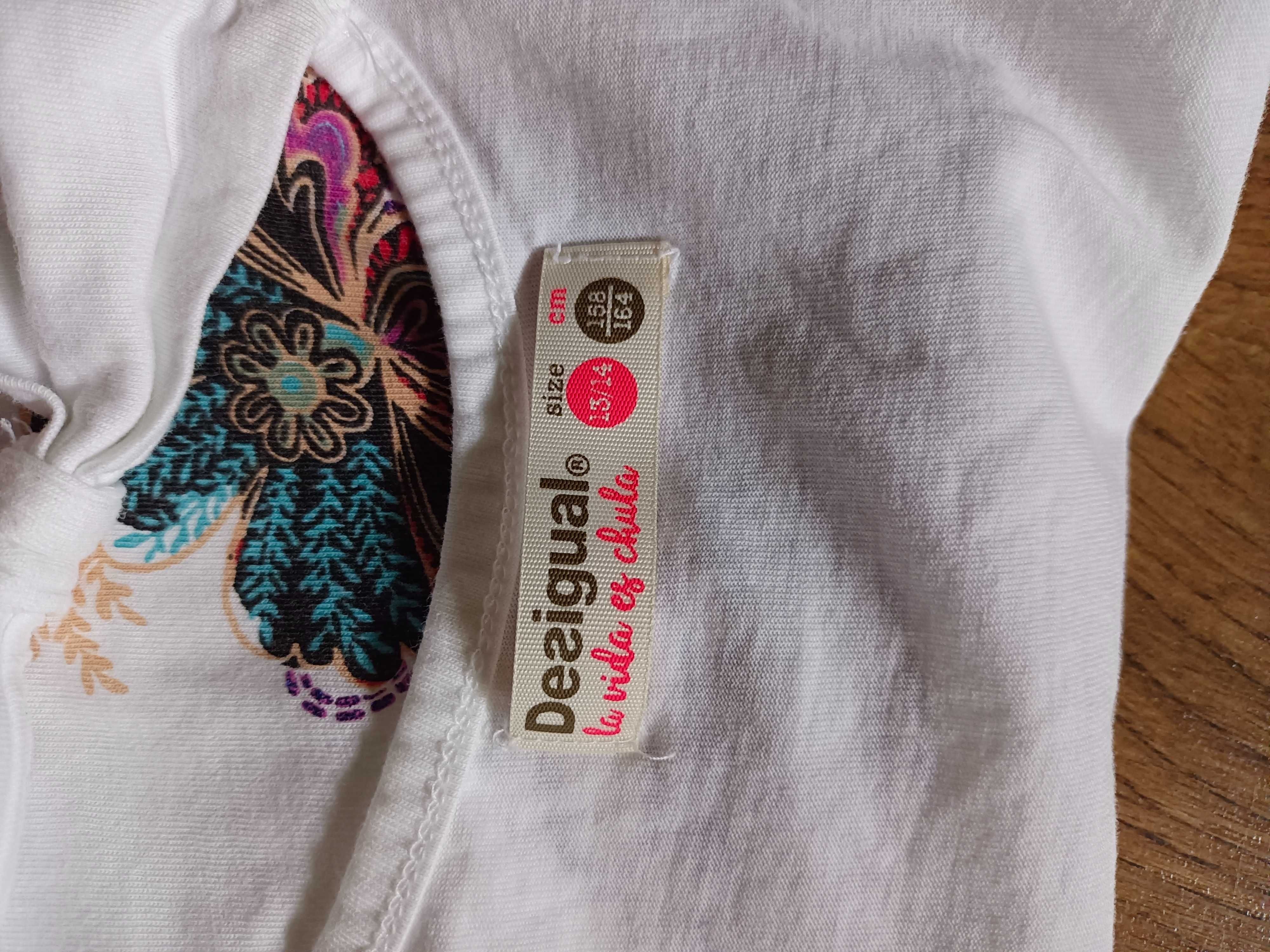 Biała bluzka dziewczęca 152 Desigual