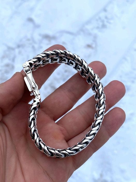Срібний браслет 100г чоловічий, мужской серебряный браслет 925