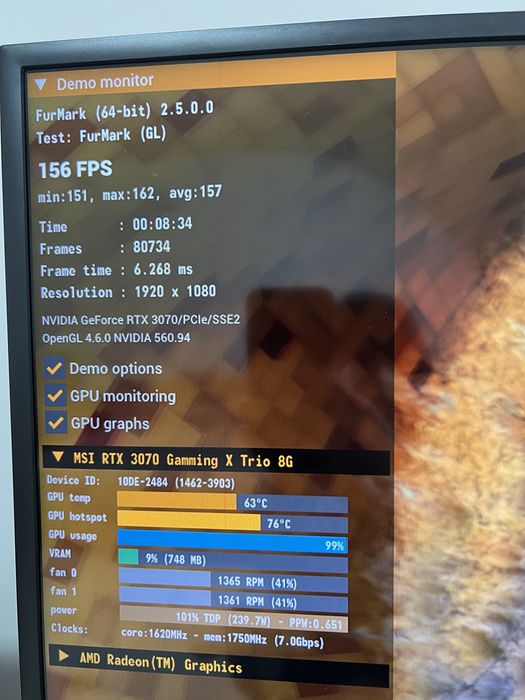 Видеокарта Msi Rtx 3070 Gaming trio