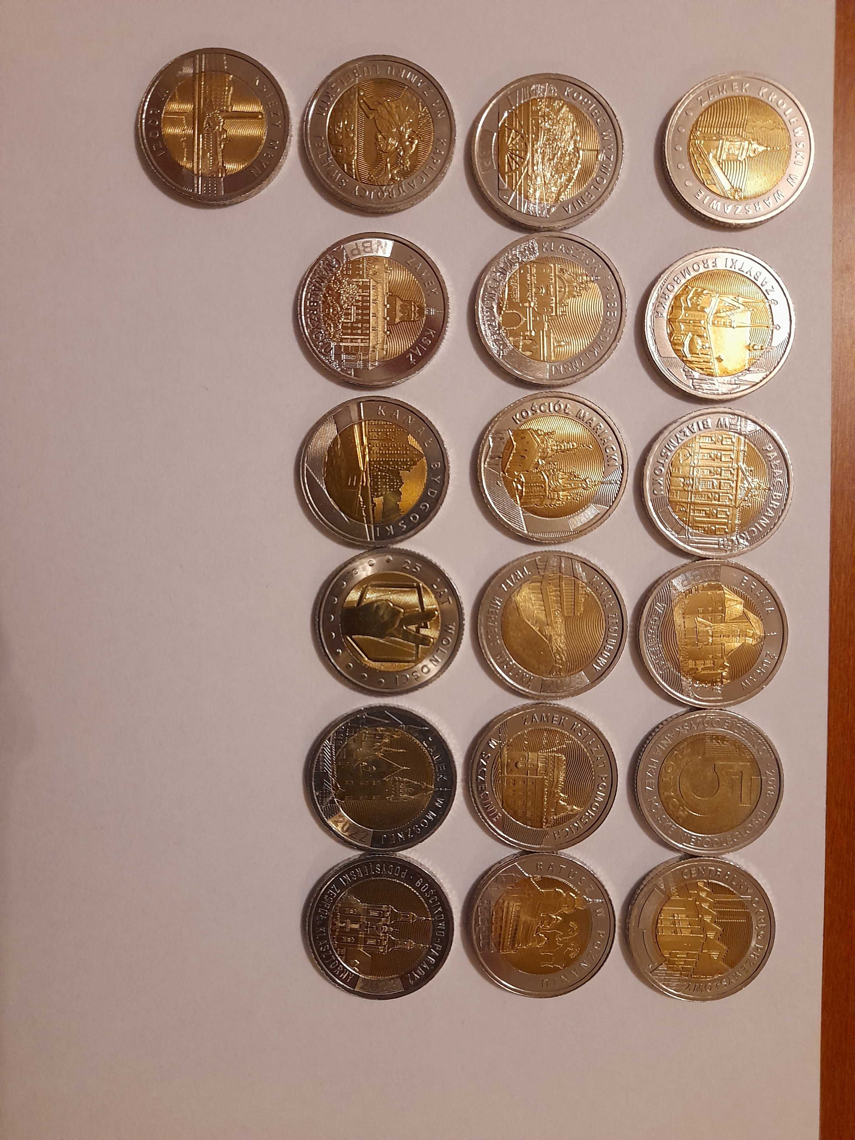 5zł komplet 19 monet od 2014 do 2023 - ODKRYJ POLSKĘ mennicze