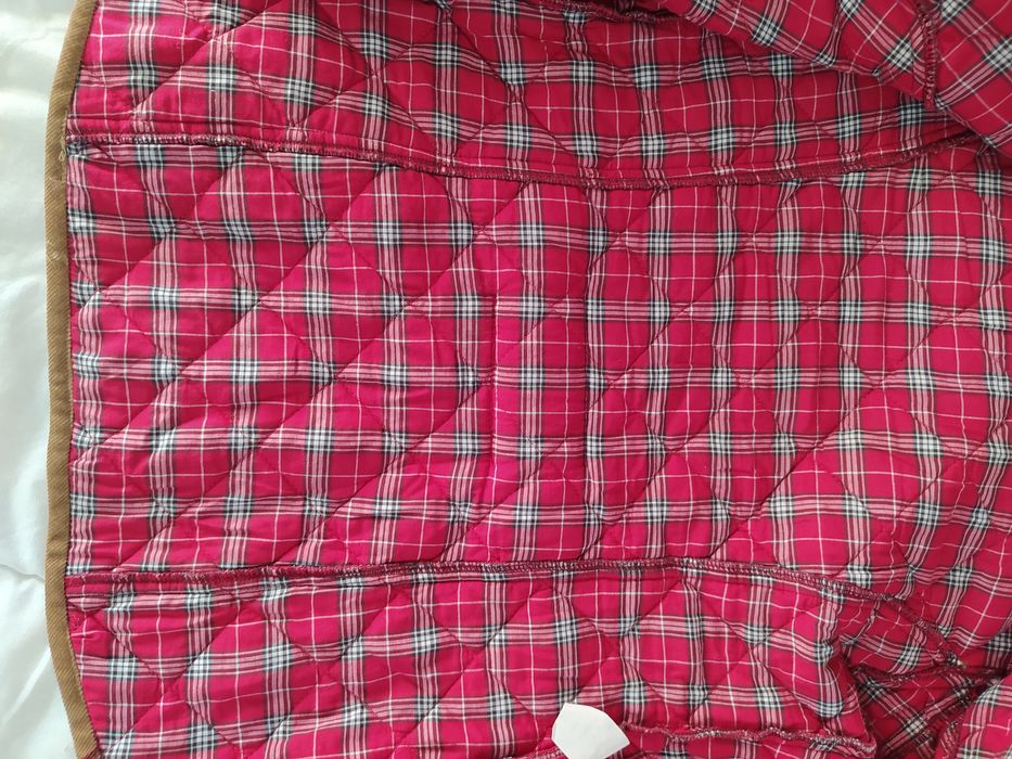 Parka alcochoada vermelho/beje