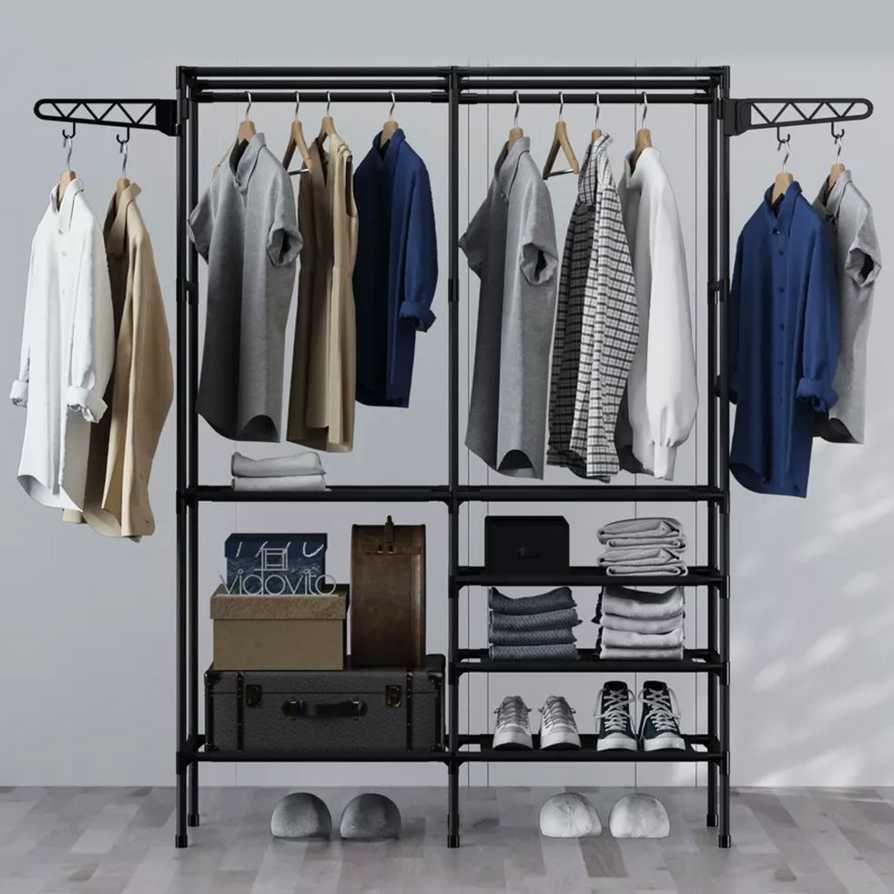 Вішалка Simple Coat Rack Double Row для одягу із полицями