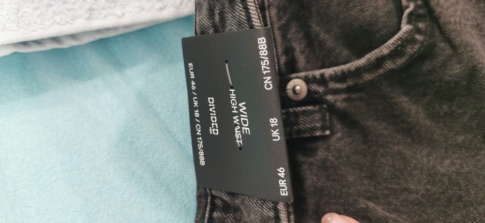 Dżinsy H&M wide high  roz 46