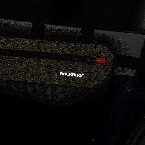 Torba Rockbros rowerowa na ramę 1,7 l - zielono-czarna