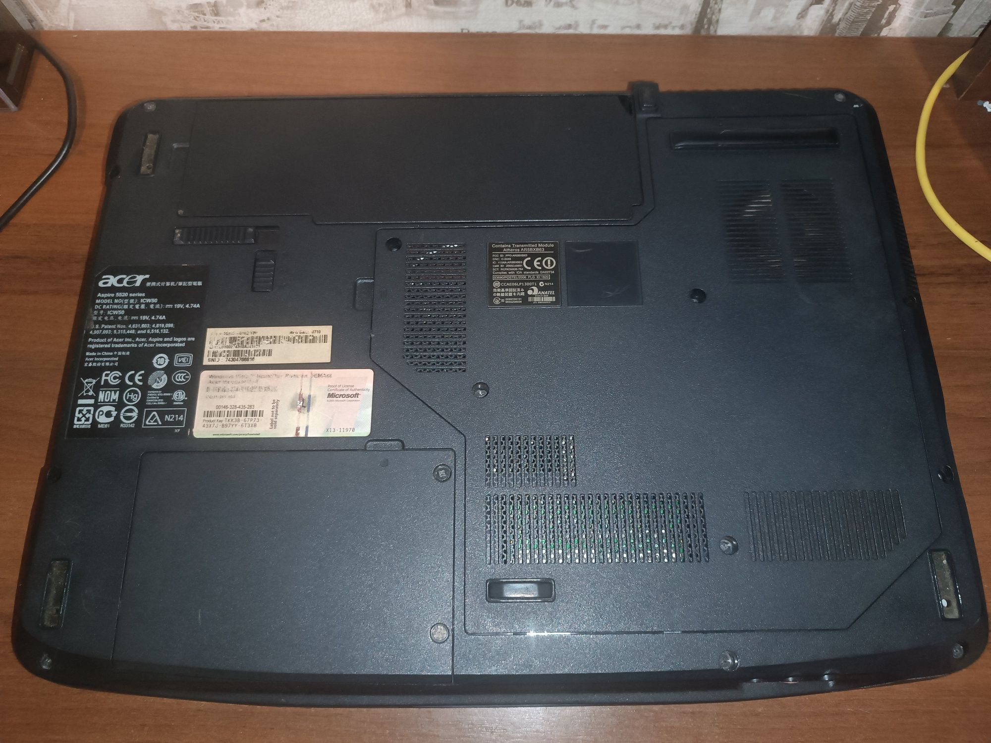 Продам ноутбук Acer Aspire 5520 series