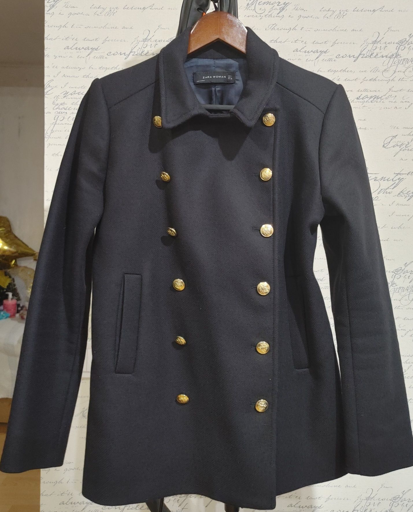 Пальто/піджак темно-синього кольору ZARA