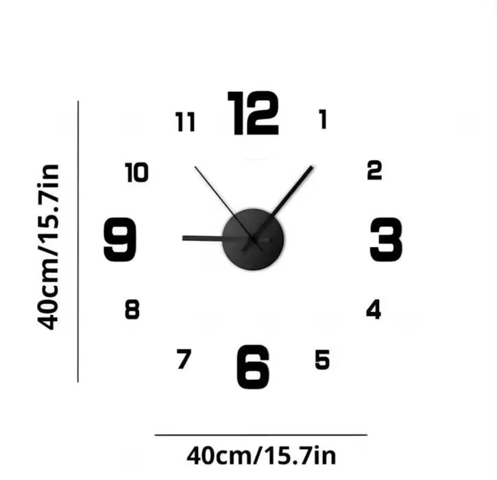Nowy zegar ścienny na ścianę 3D duży Diy mechanizm naklejany